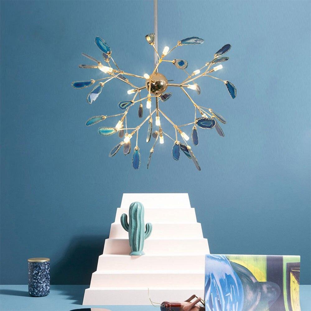Agate Chandelier Colorful Branching