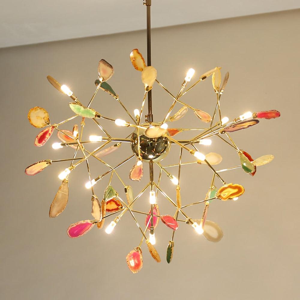 Agate Chandelier Colorful Branching