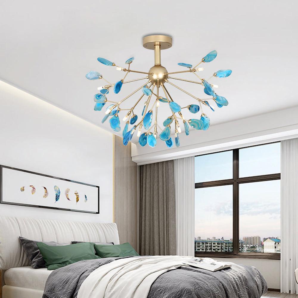 Agate Chandelier Colorful Branching