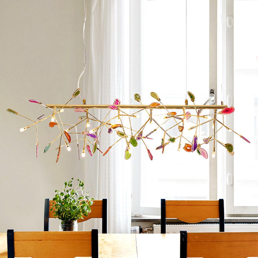 Agate Chandelier Colorful Branching