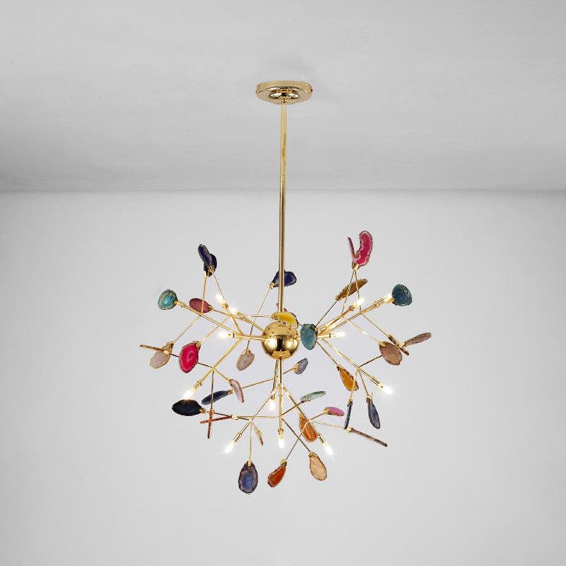 Agate Chandelier Colorful Branching