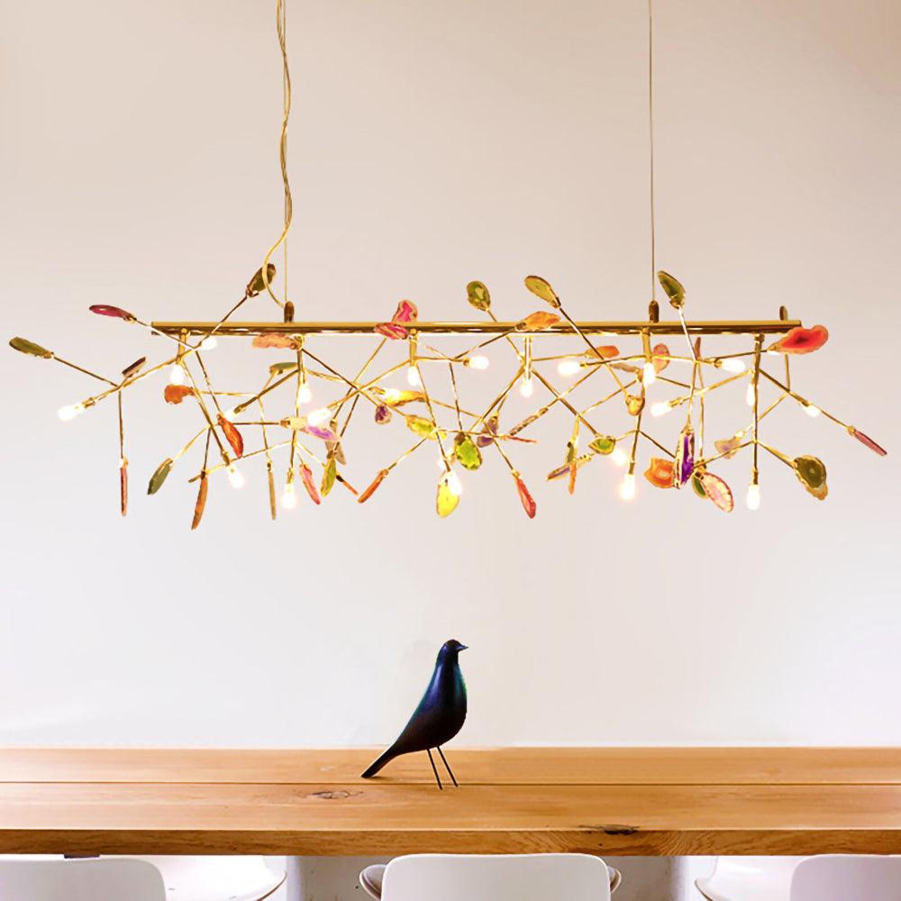 Agate Chandelier Colorful Branching