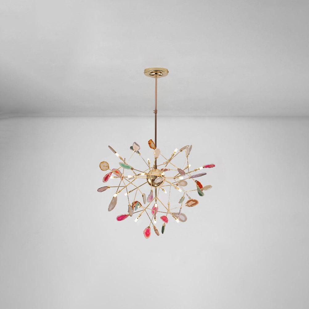Agate Chandelier Colorful Branching