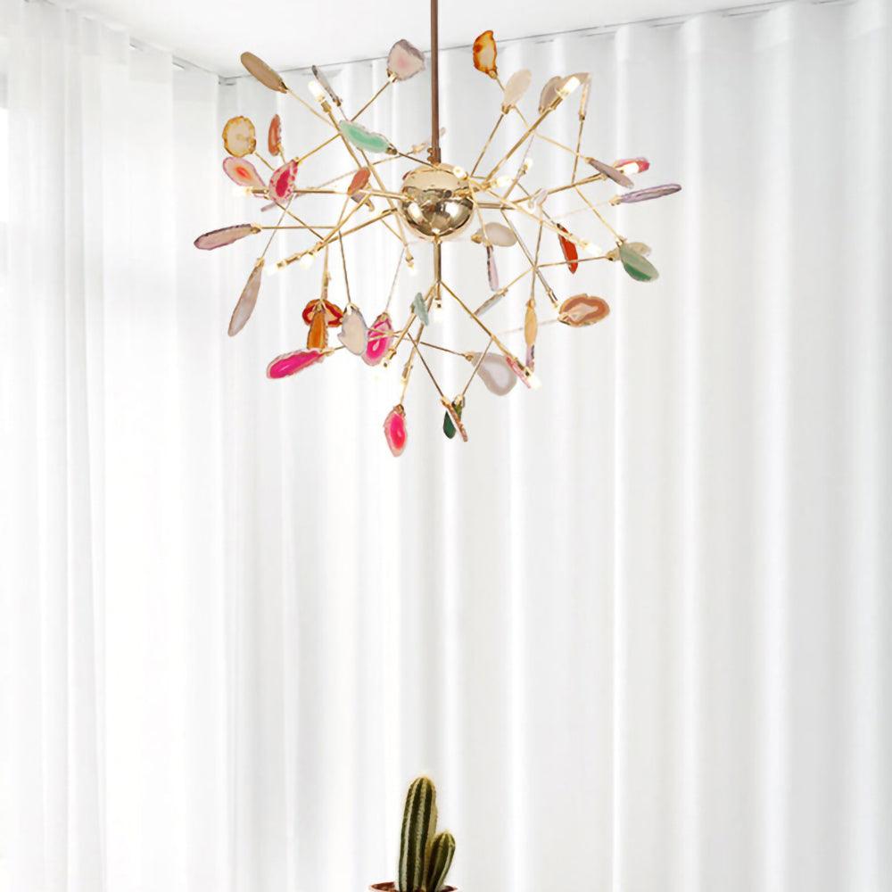 Agate Chandelier Colorful Branching