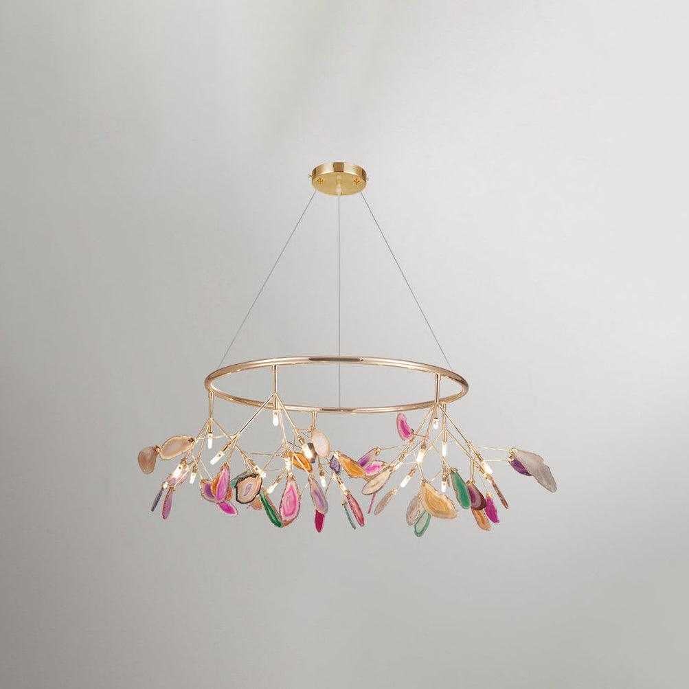 Agate Chandelier Colorful Branching
