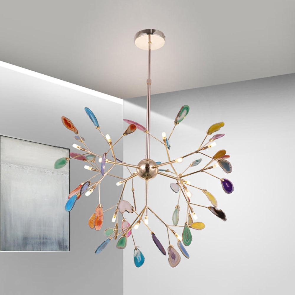 Agate Chandelier Colorful Branching