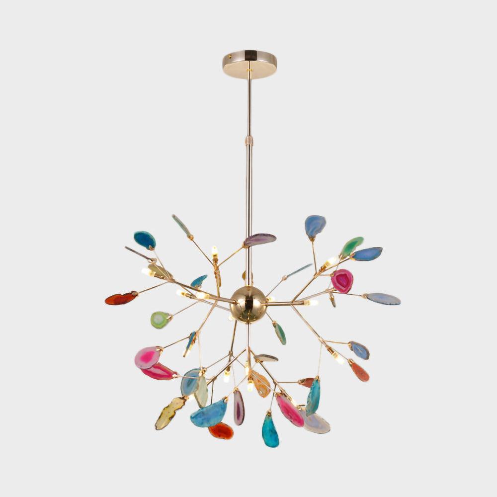 Agate Chandelier Colorful Branching