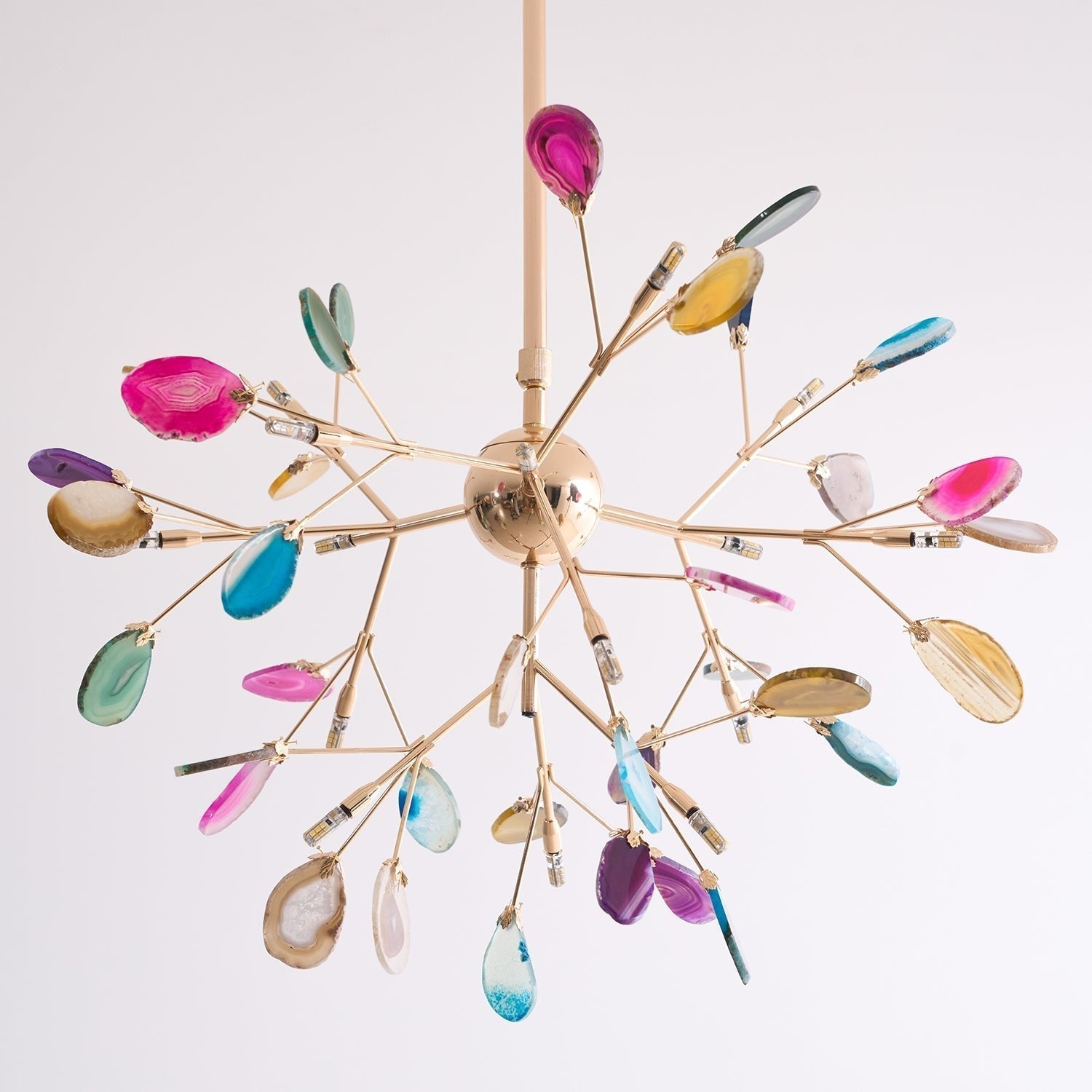 Agate Chandelier Colorful Branching