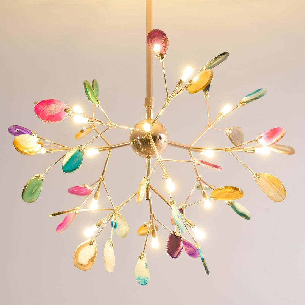 Agate Chandelier Colorful Branching
