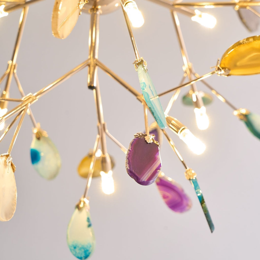Agate Chandelier Colorful Branching