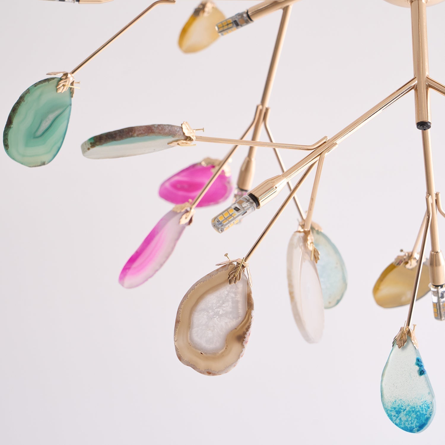 Agate Chandelier Colorful Branching