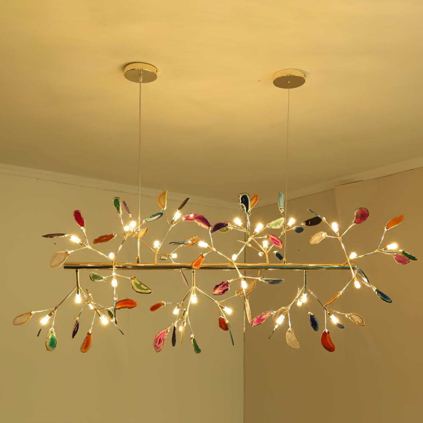 Agate Chandelier Colorful Branching