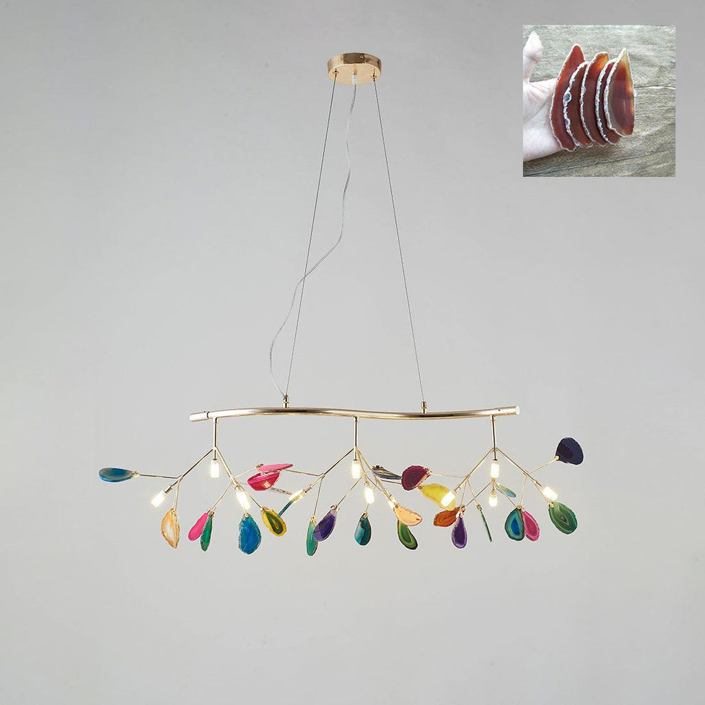Agate Chandelier Colorful Branching