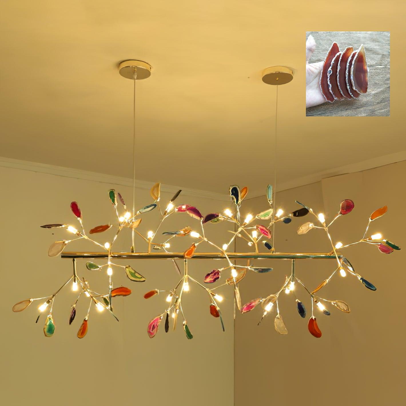 Agate Chandelier Colorful Branching