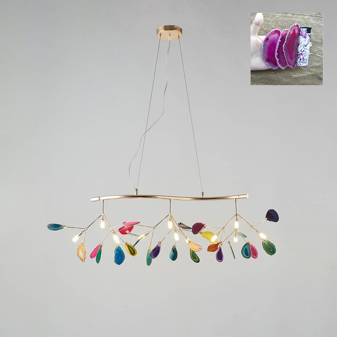 Agate Chandelier Colorful Branching