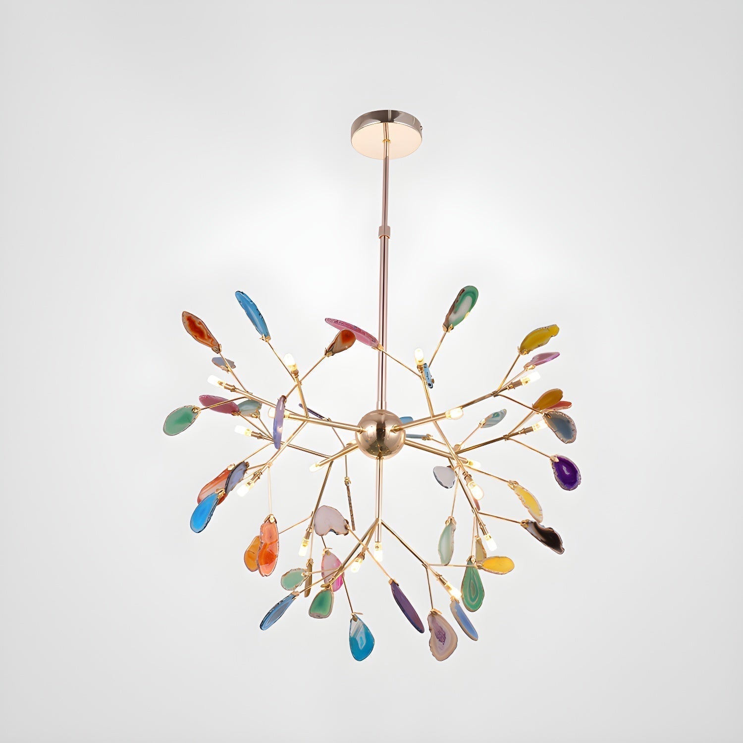 Agate Chandelier Colorful Branching