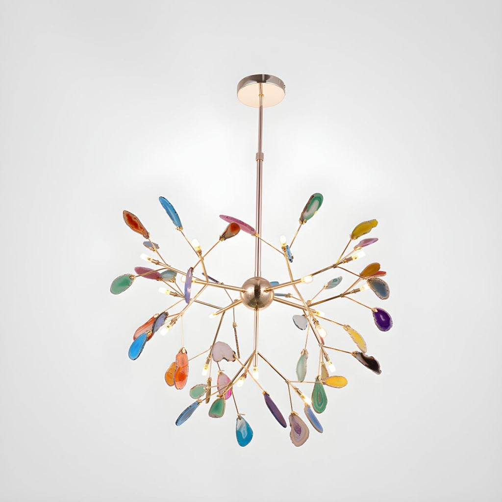 Agate Chandelier Colorful Branching