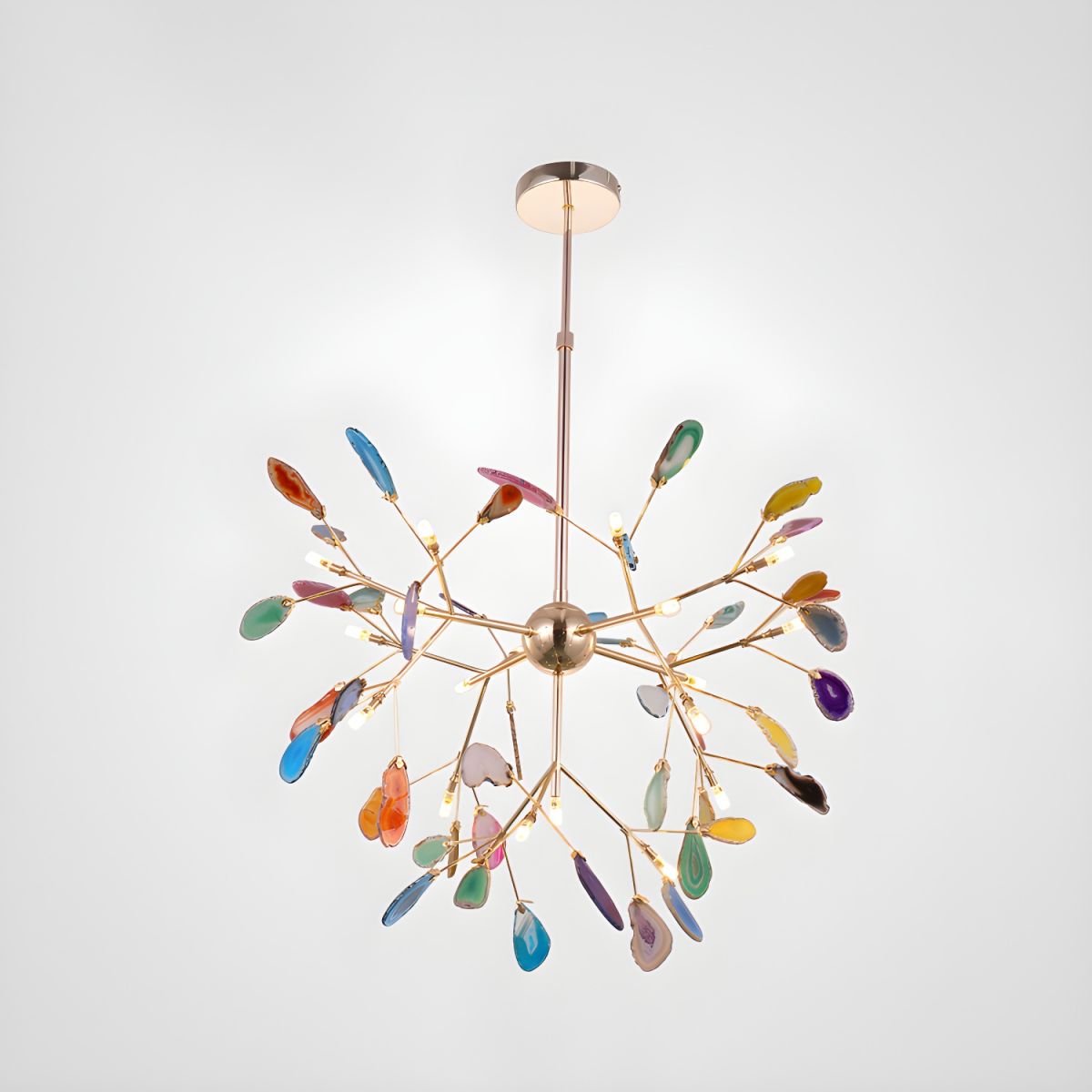 Agate Chandelier Colorful Branching