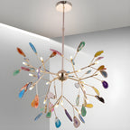 Agate Chandelier Colorful Branching