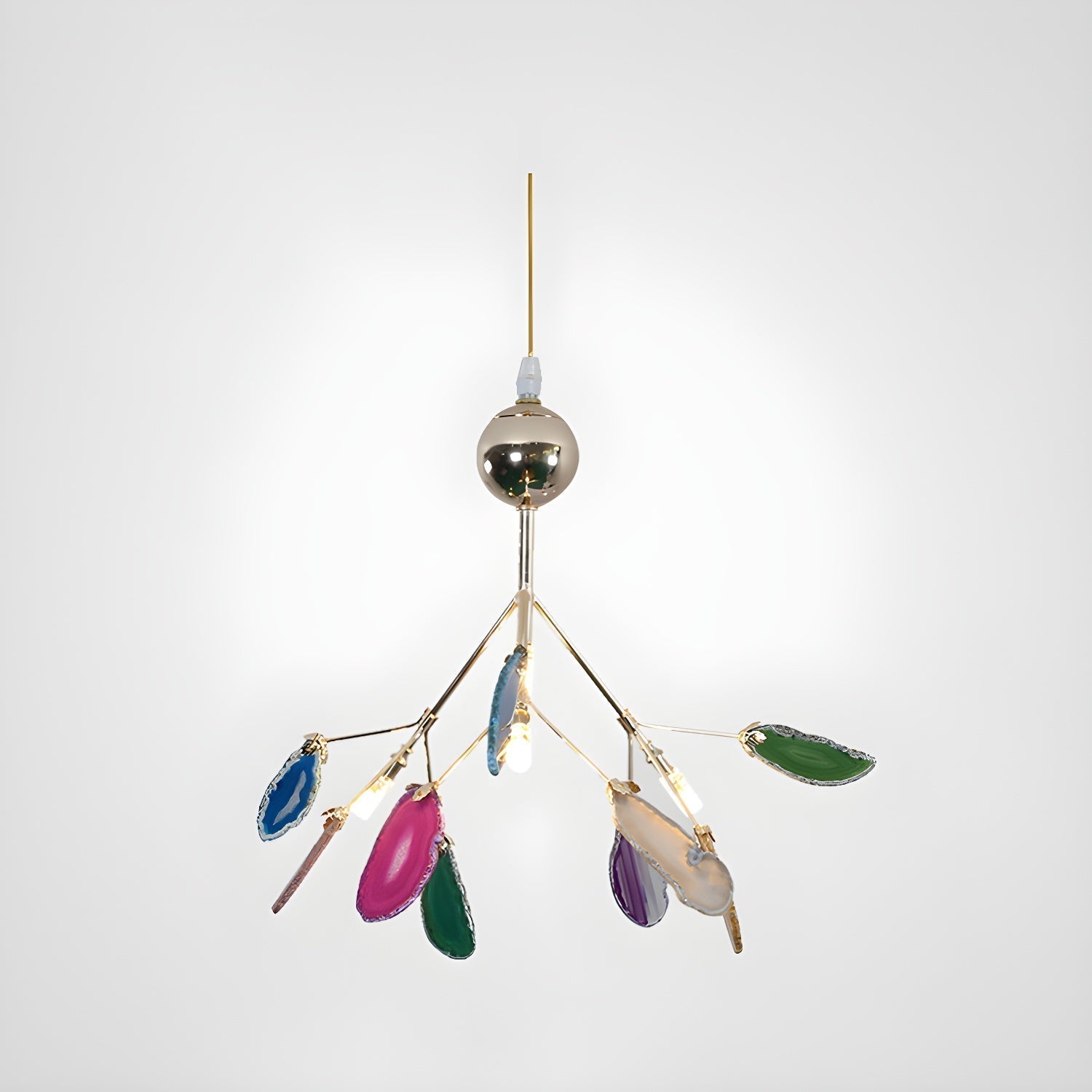 Agate Chandelier Colorful Branching