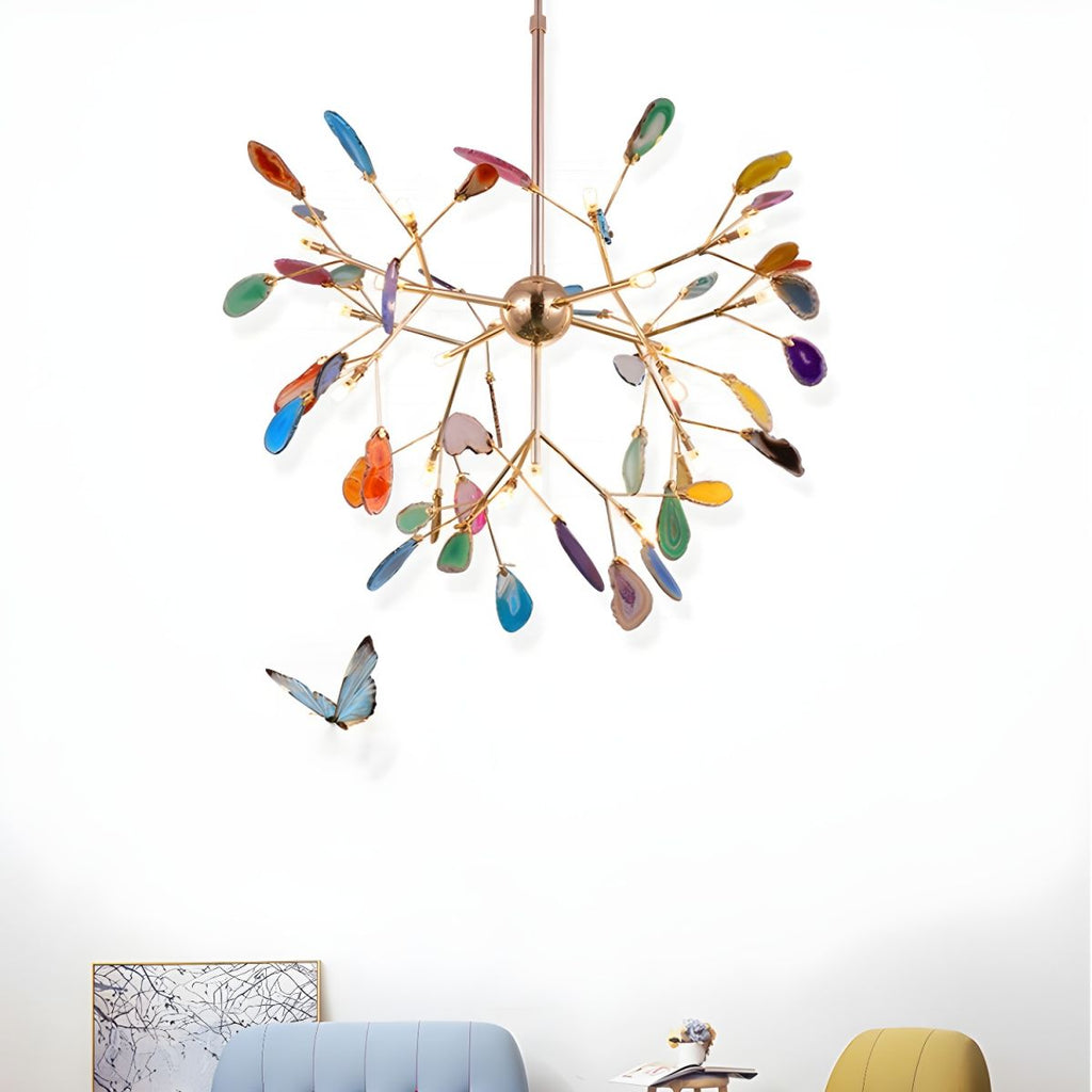 Agate Chandelier Colorful Branching