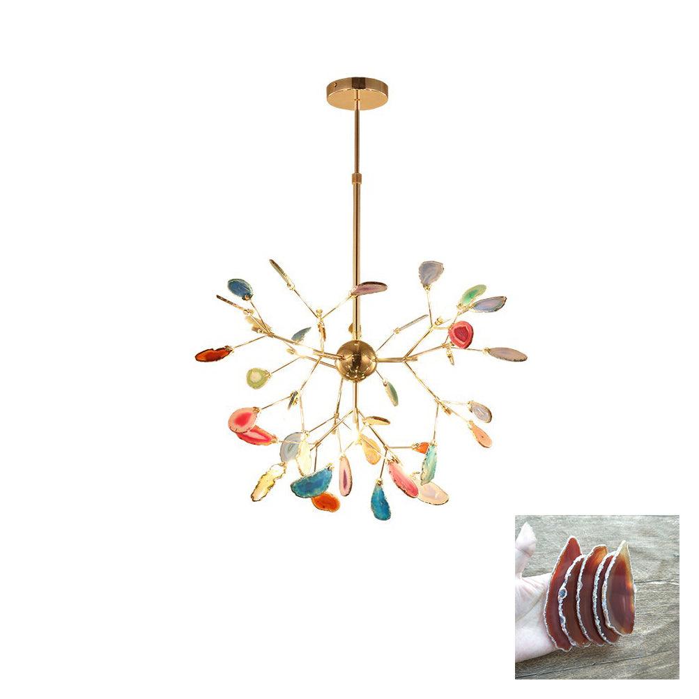 Agate Chandelier Colorful Branching