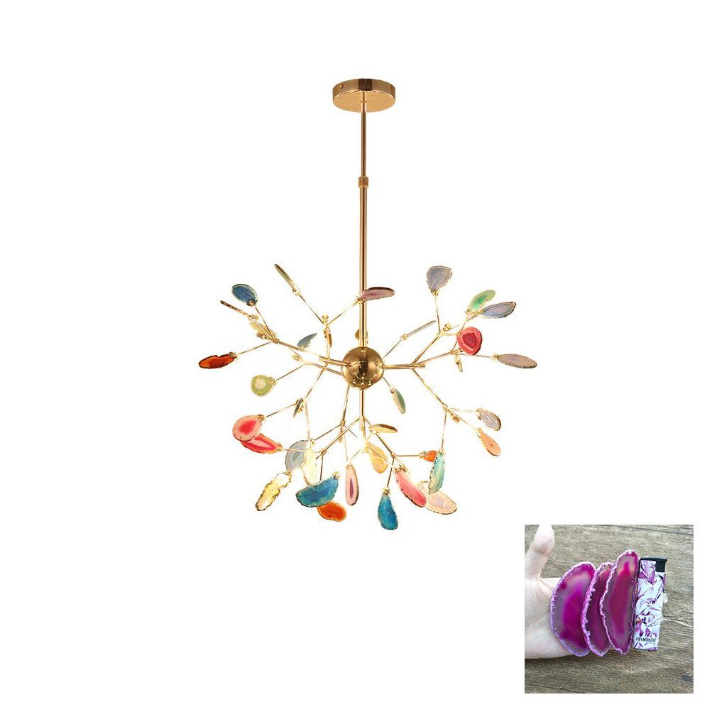 Agate Chandelier Colorful Branching