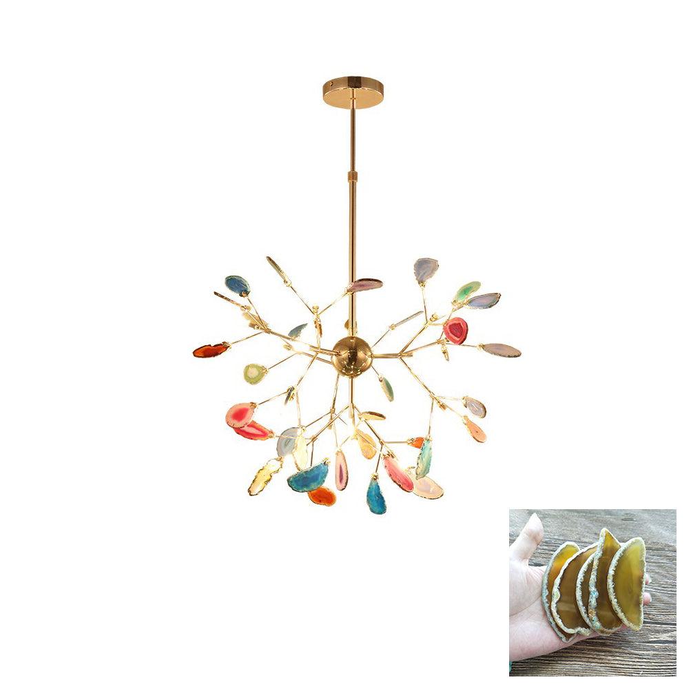 Agate Chandelier Colorful Branching