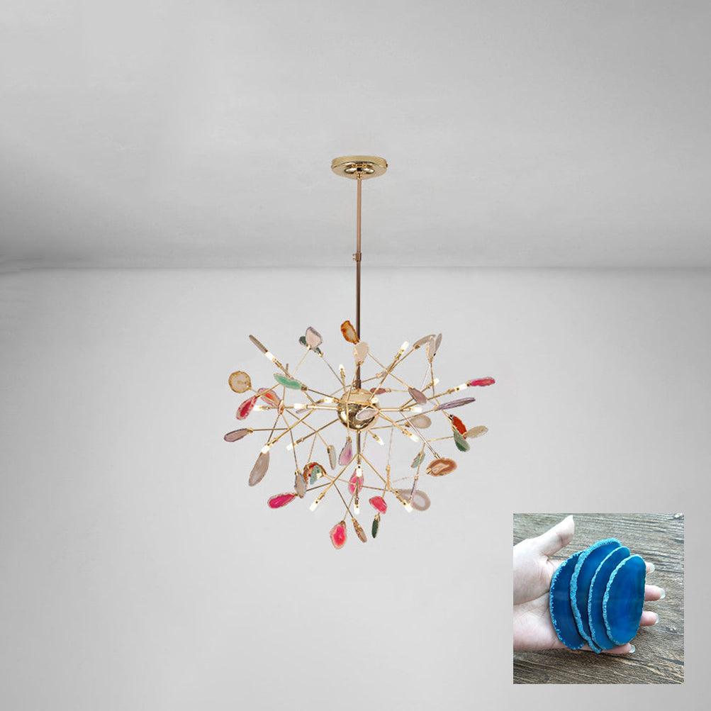 Agate Chandelier Colorful Branching