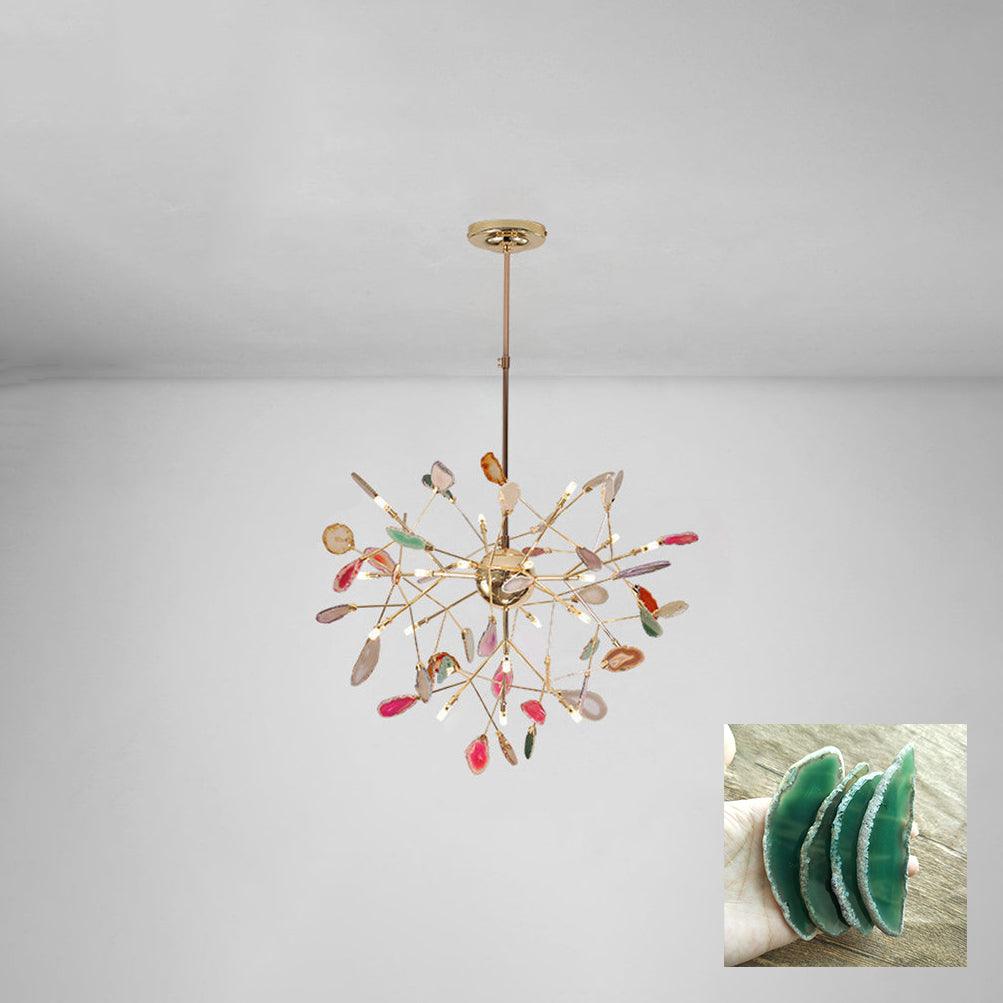 Agate Chandelier Colorful Branching