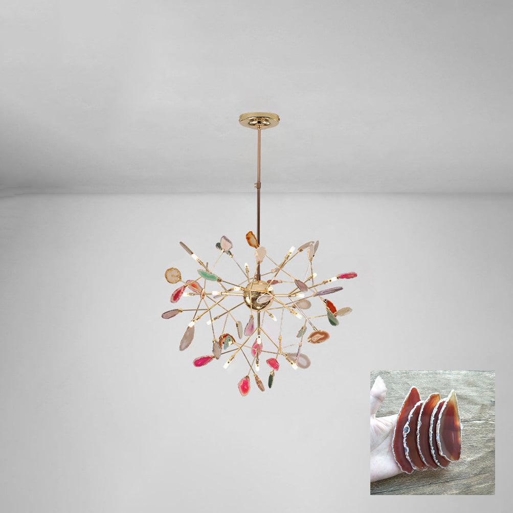 Agate Chandelier Colorful Branching