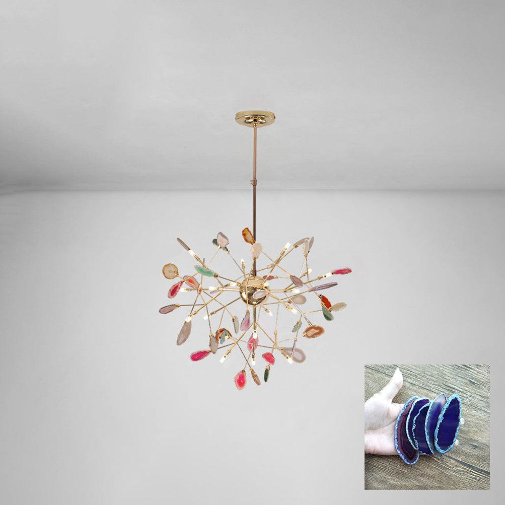 Agate Chandelier Colorful Branching