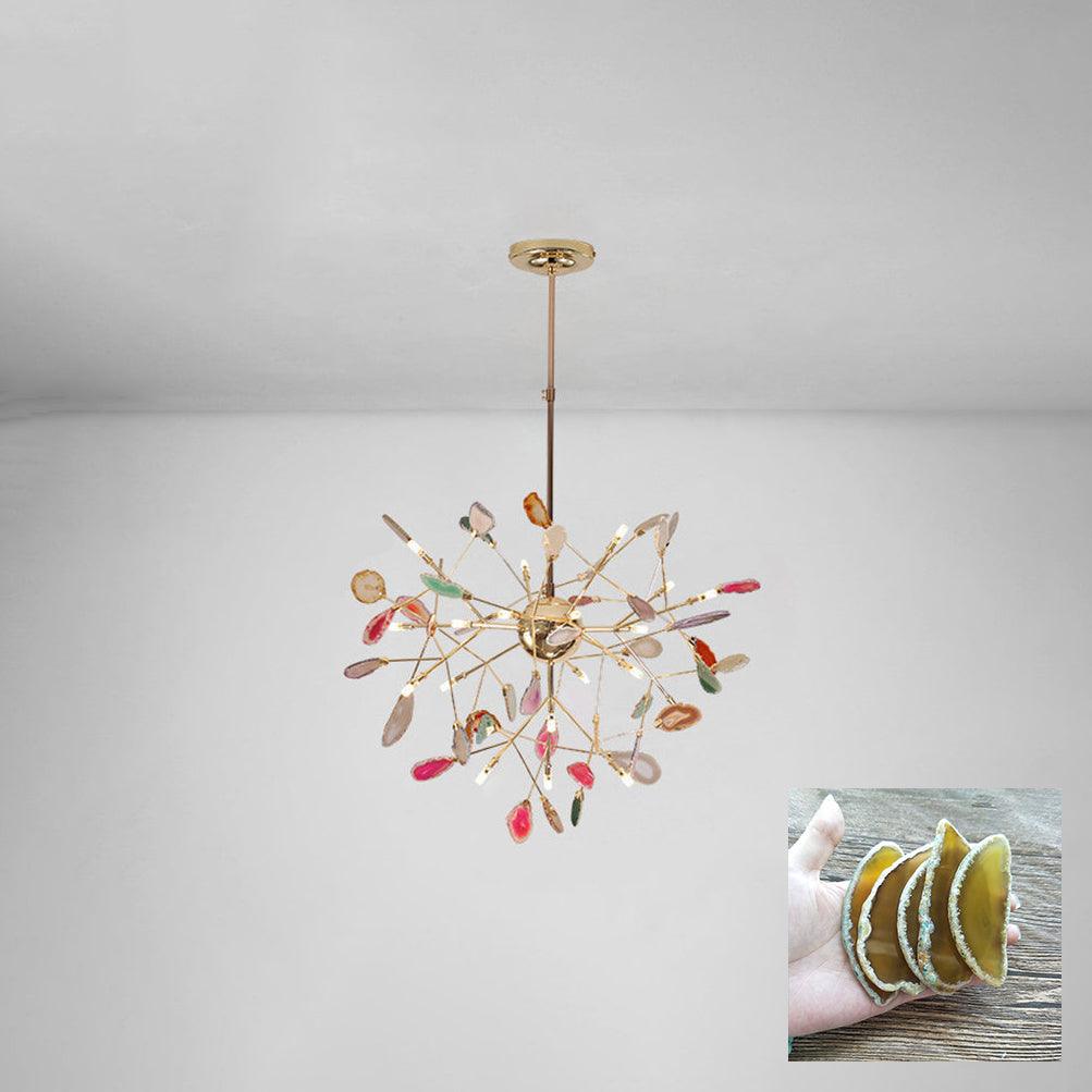 Agate Chandelier Colorful Branching