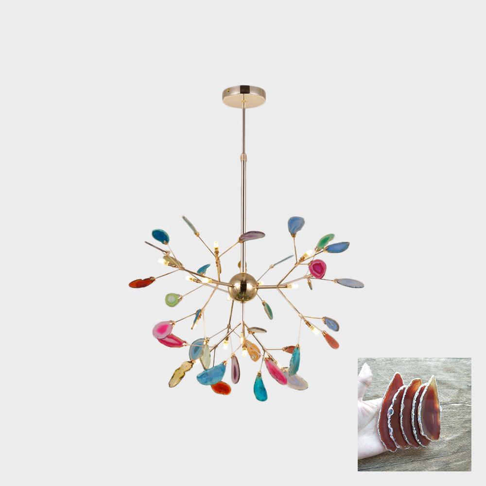 Agate Chandelier Colorful Branching
