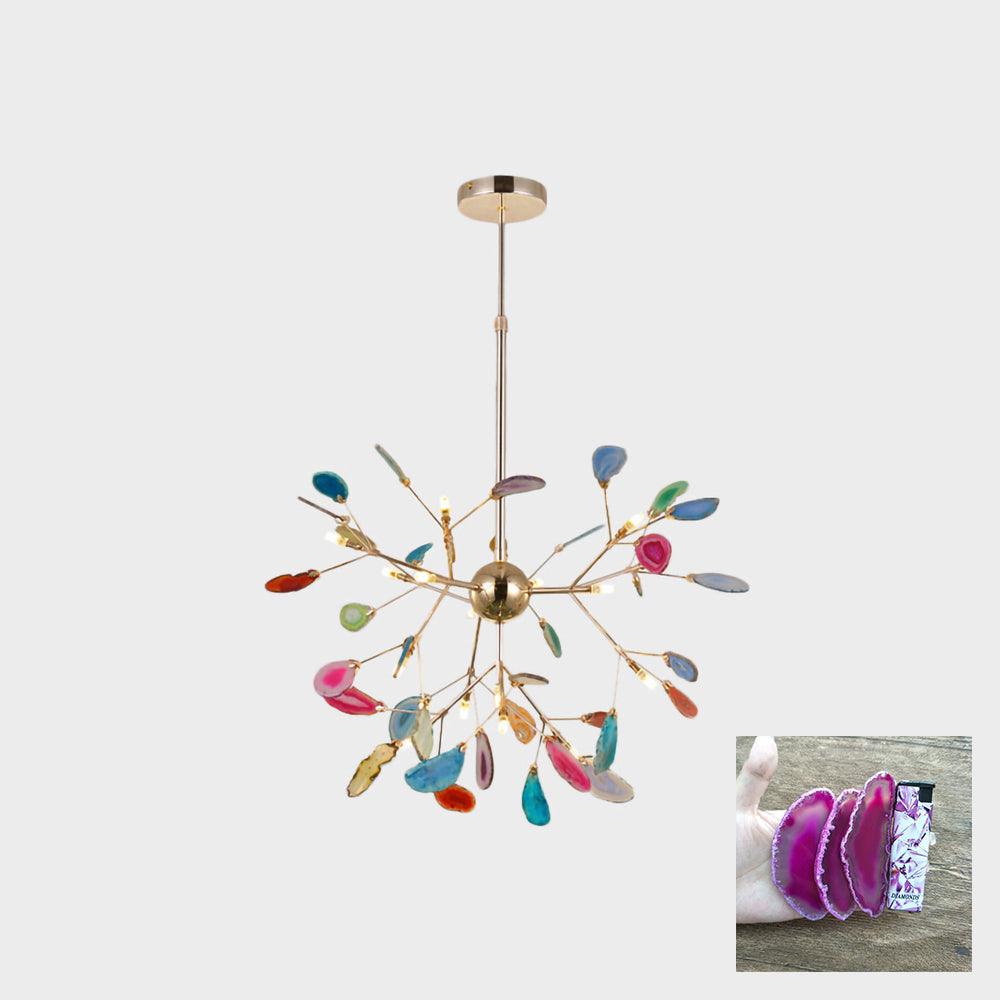 Agate Chandelier Colorful Branching