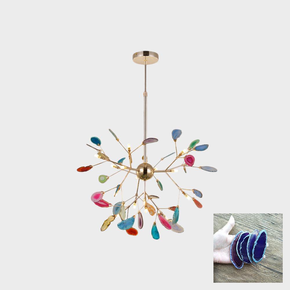 Agate Chandelier Colorful Branching