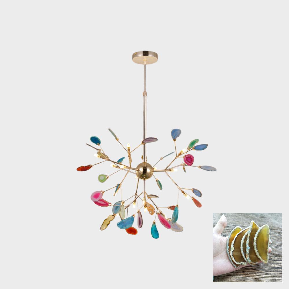 Agate Chandelier Colorful Branching