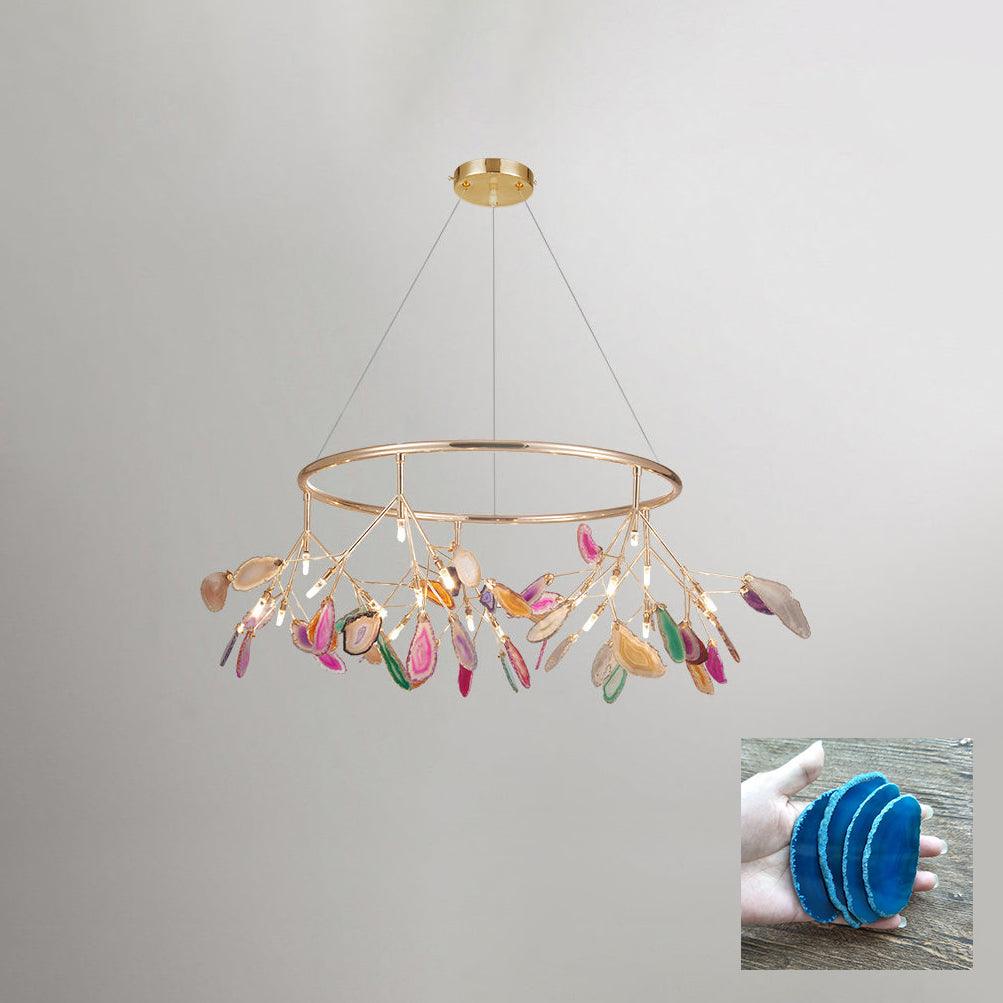 Agate Chandelier Colorful Branching