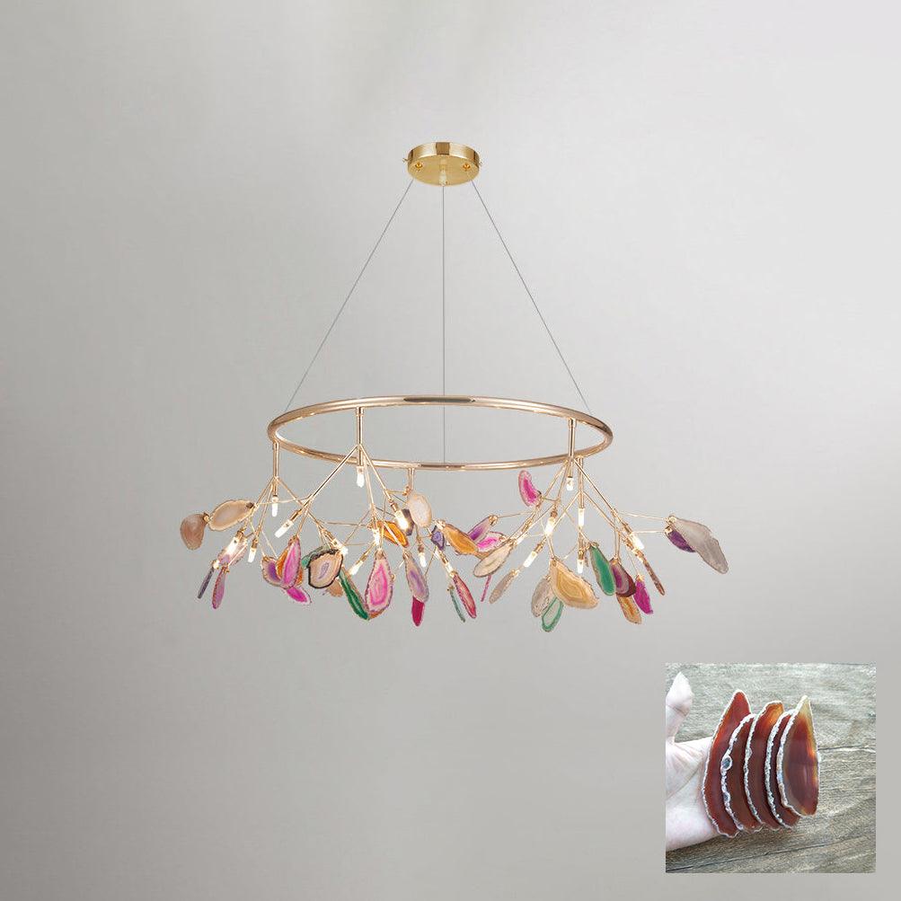 Agate Chandelier Colorful Branching