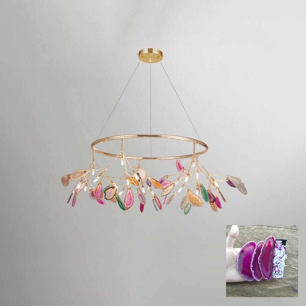 Agate Chandelier Colorful Branching