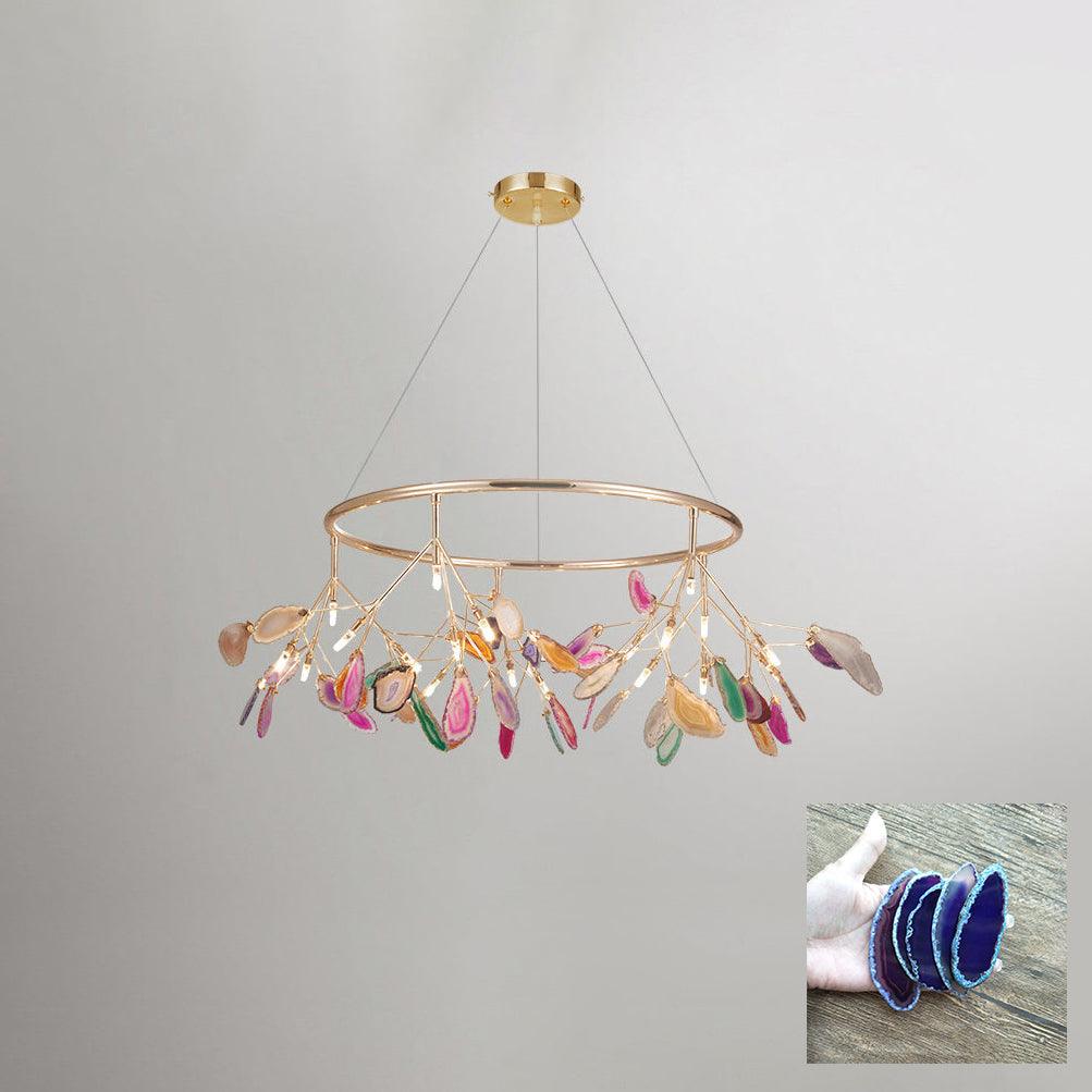 Agate Chandelier Colorful Branching