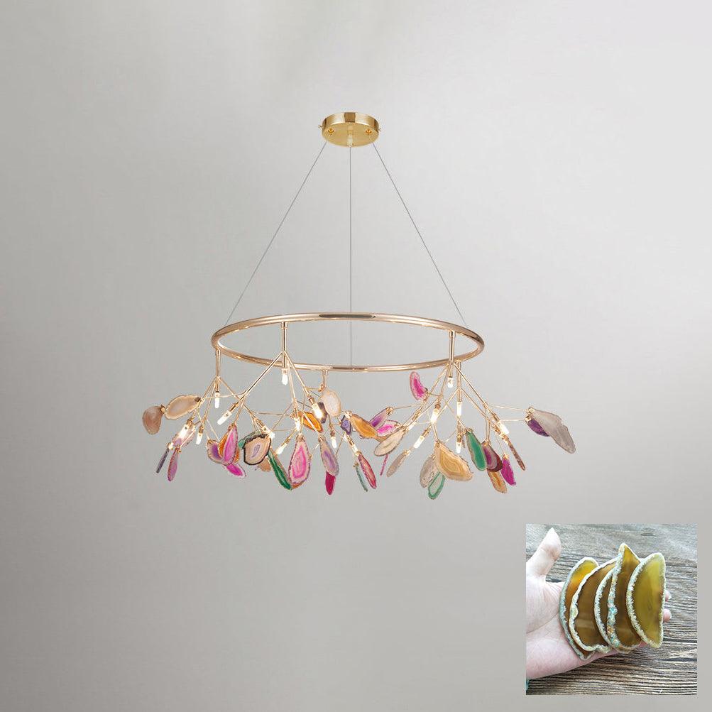 Agate Chandelier Colorful Branching