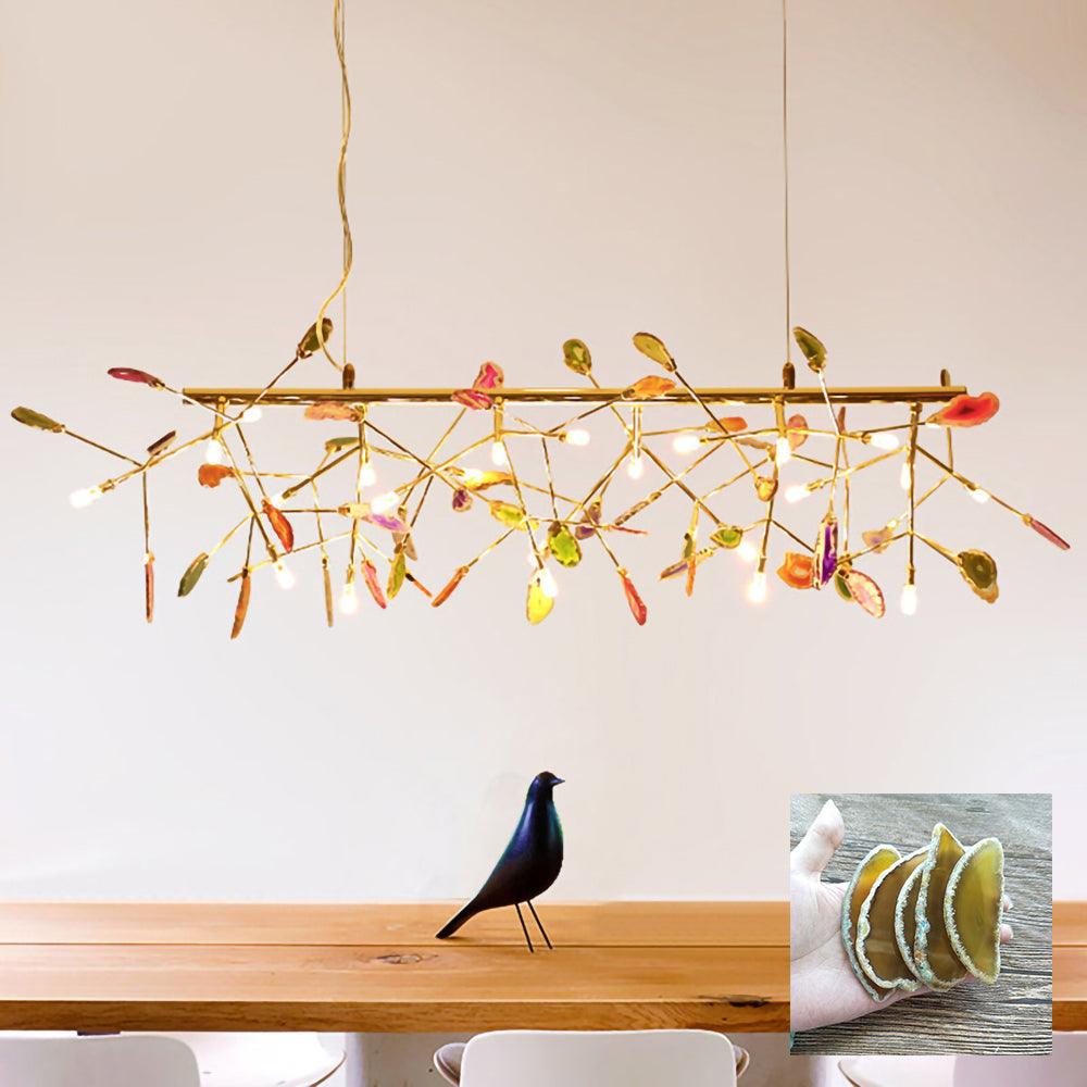 Agate Chandelier Colorful Branching