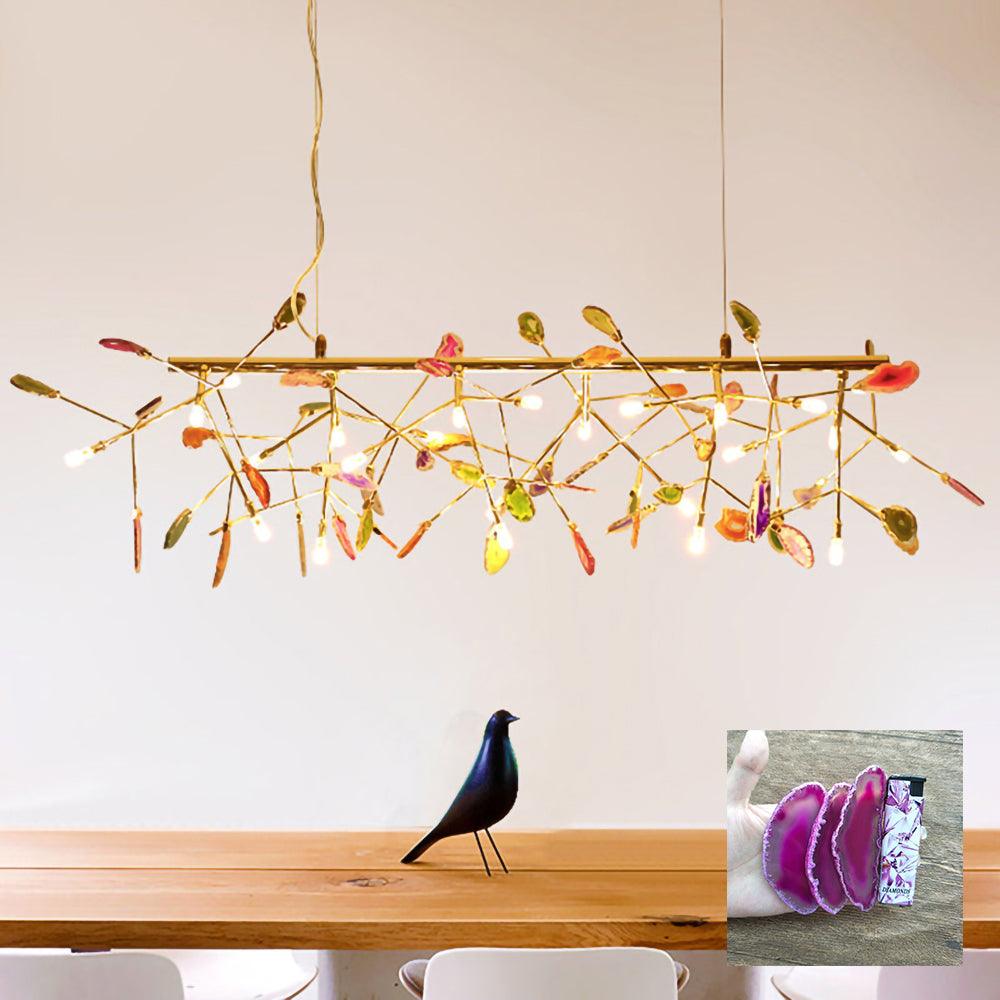 Agate Chandelier Colorful Branching