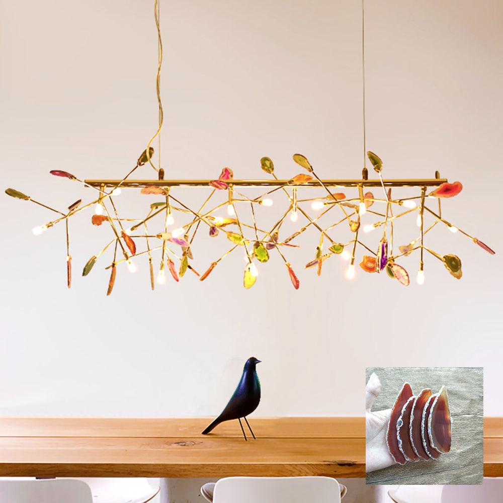 Agate Chandelier Colorful Branching