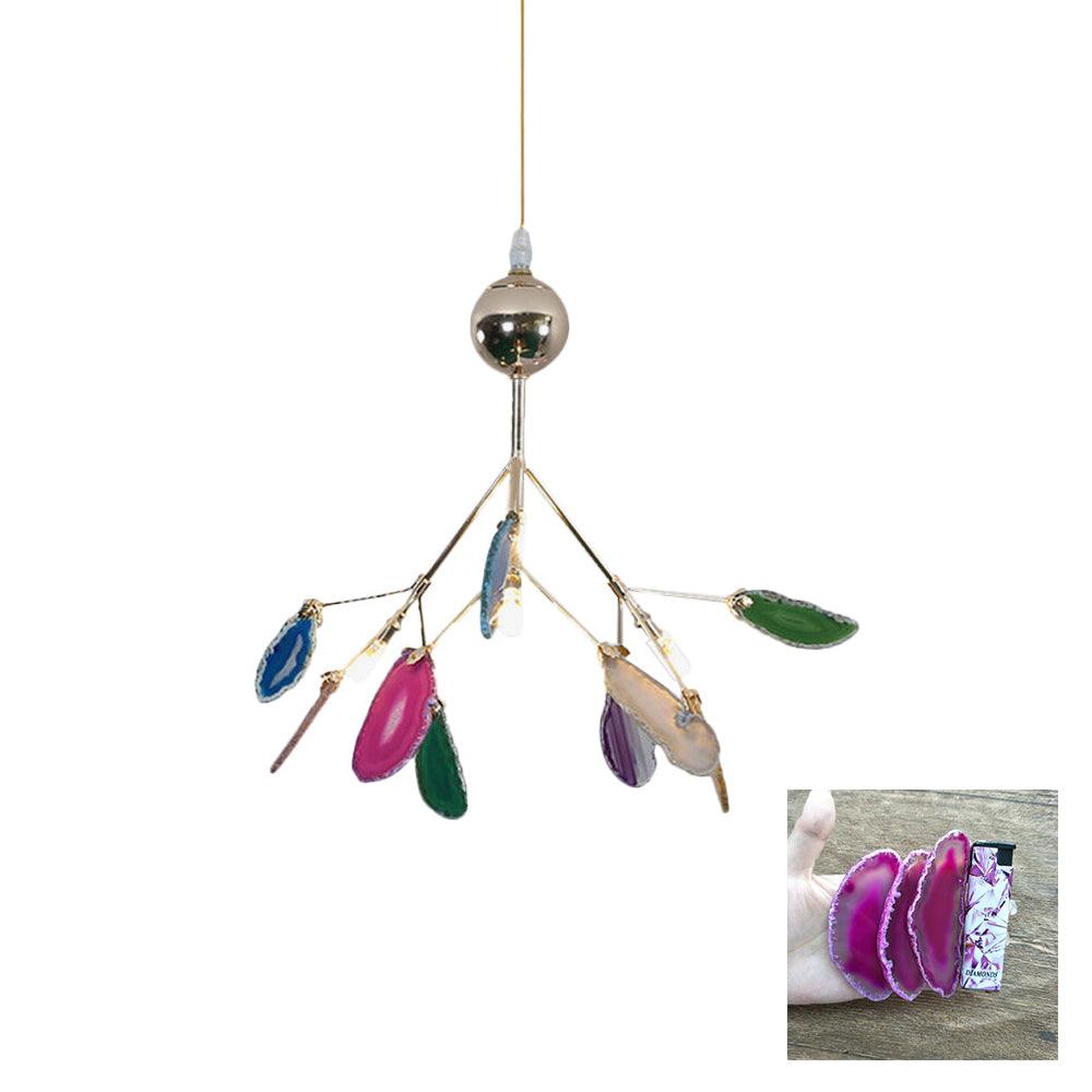 Agate Chandelier Colorful Branching