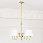 Aged Traditional Stacey Fabric Chandelier