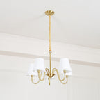 Aged Traditional Stacey Fabric Chandelier