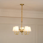 Aged Traditional Stacey Fabric Chandelier