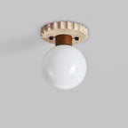 Neptune  Travertine Globe Ceiling Light